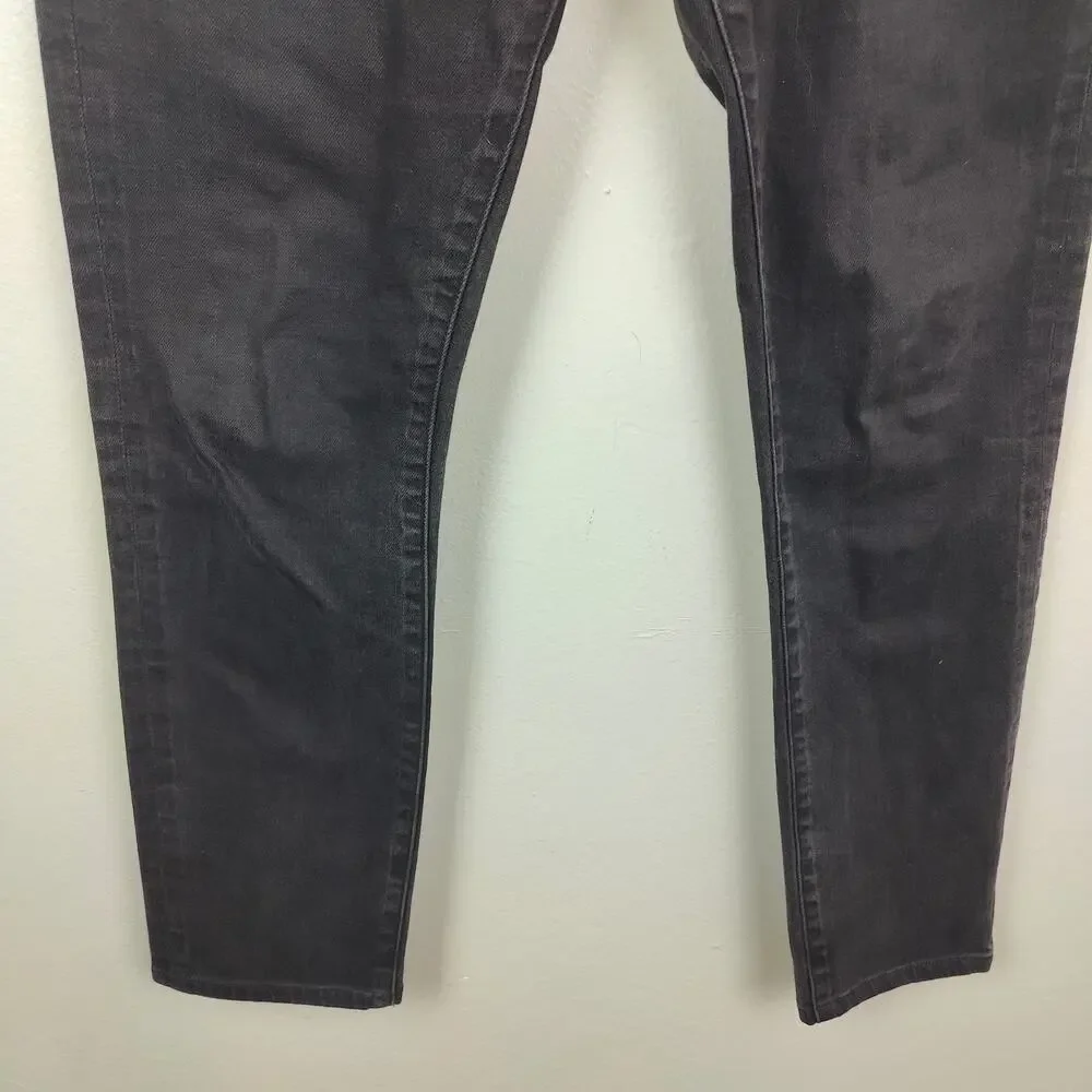 Frame L'Homme Skinny Jeans Mens 31 Noir Black‎ Slim Fit Zip Fly Stretch Denim